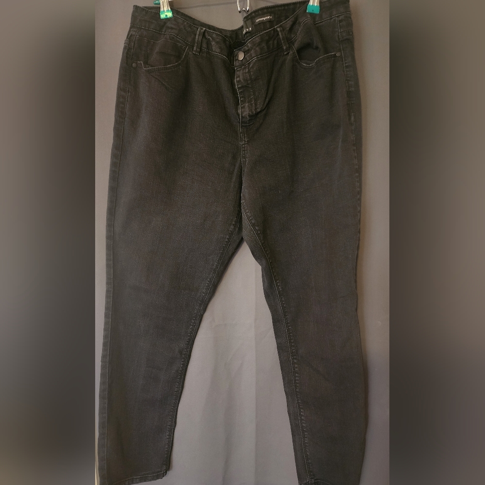 Attention Jeans,  Women's 18 Black Contemporary Fit Denim Pants